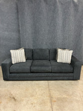 Load image into Gallery viewer, Oversized Charcoal Upholstered Sofa with Accent Pillows
