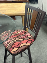Load image into Gallery viewer, Amisco Contemporary Glass Top Pub Table &amp; 2 Swivel Stools