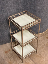 Load image into Gallery viewer, 3-Tier Metal &amp; Glass Side Table