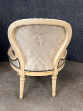 Load image into Gallery viewer, Louis XVI Style Painted &amp; Upholstered Boudoir Chair
