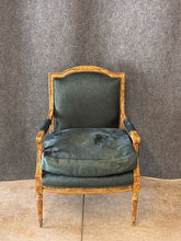 Load image into Gallery viewer, Louis XVI Style Giltwood Trim Calf Hair Upholstered Arm Chair