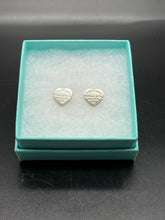 Load image into Gallery viewer, Tiffany &amp; Co Sterling Silver Heart Shape Pierced Earrings