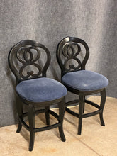 Load image into Gallery viewer, Pair of Hammary Swivel Counter Stools with Upholstered Seats