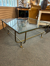 Load image into Gallery viewer, *NEW* Net Retailers Commerce &amp; Market Kiara Square Glass Gold Cocktail Table