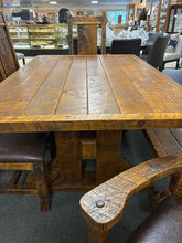 Load image into Gallery viewer, Custom Made Rustic Wood Dining Set