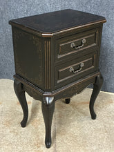 Load image into Gallery viewer, Distressed Black Two-Drawer Accent Cabinet