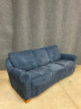 Load image into Gallery viewer, Natuzzi Blue Microfiber Sofa