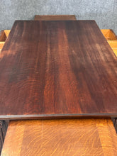 Load image into Gallery viewer, Antique Renaissance Revival Carved Quarter-Sawn Oak Executive/Library/Partner's