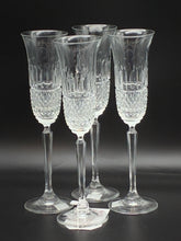 Load image into Gallery viewer, 4 Piece Mikasa Kingsley Clear Crystal Diamond Pattern Glasses