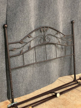 Load image into Gallery viewer, Queen Metal Headboard &amp; Frame with Leaf Scrollwork