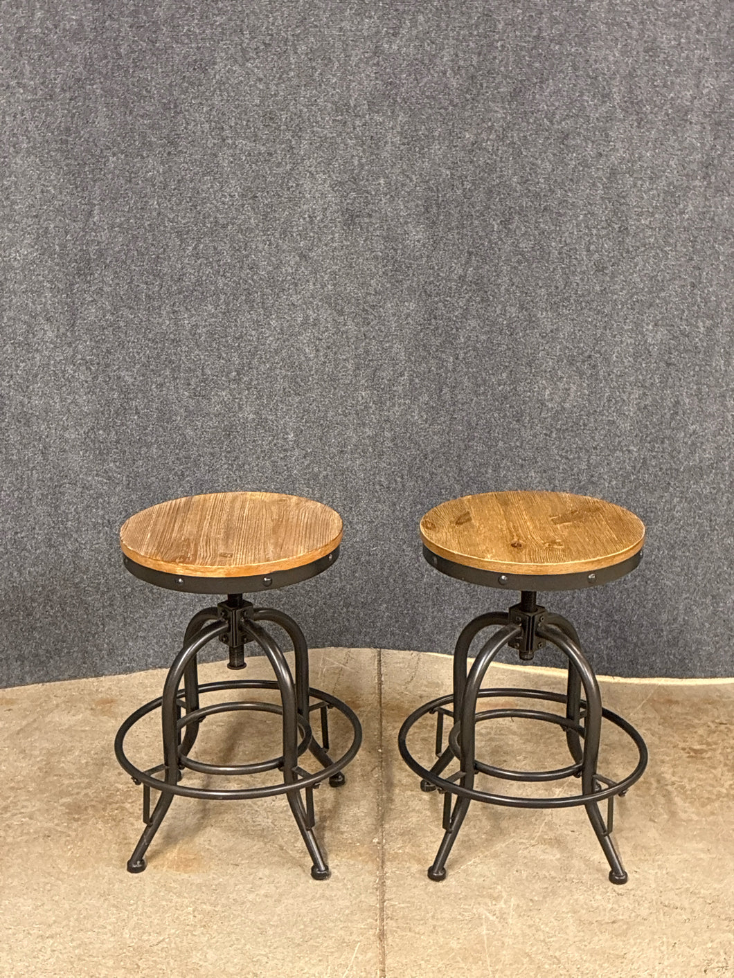 Industrial Style Adjustable Stools
