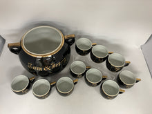 Load image into Gallery viewer, 11 Piece Hall Pottery Black Beverage Set