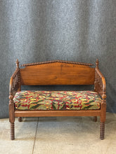 Load image into Gallery viewer, Jenny Lind Style Spindle Bench with Upholstered Seat