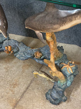 Load image into Gallery viewer, Wyland Signed Limited Edition Glass-Top Dolphin Console Table
