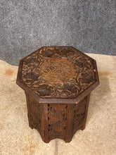 Load image into Gallery viewer, Anglo-Indian Style Carved Octagonal Accent Table