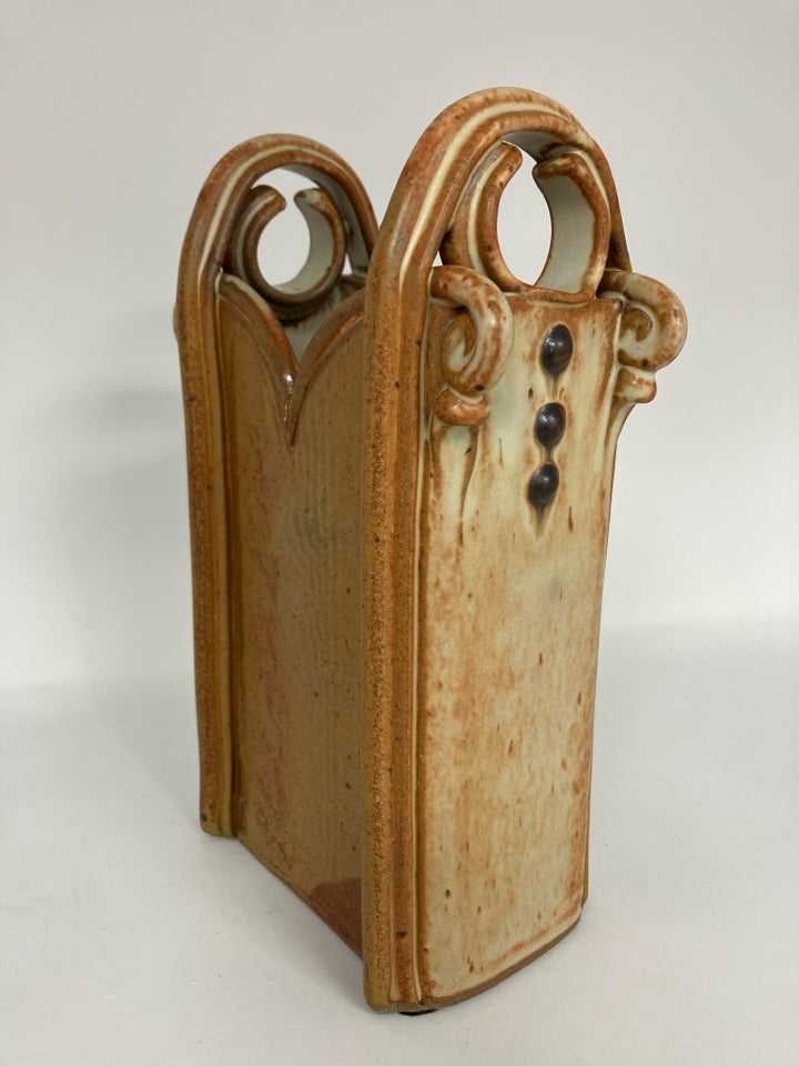 Tan Stoneware Vase