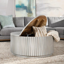 Load image into Gallery viewer, *NEW* Joss &amp; Main Sylvia Solid Wood Drum Coffee Table with Storage
