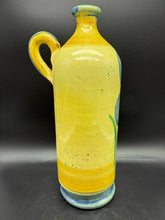 Load image into Gallery viewer, Hand-Painted Art Pottery Floral Bottle Vase