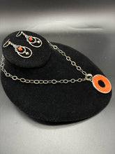 Load image into Gallery viewer, 3 Piece Silpada Sterling Silver Round Pierced Orange Jewelry set