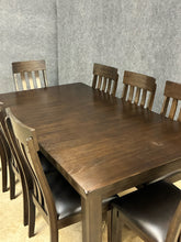 Load image into Gallery viewer, Contemporary Espresso Dining Table with 8 Chairs