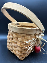 Load image into Gallery viewer, Handwoven Splint Wood Gathering Basket with Swing Handle