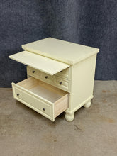 Load image into Gallery viewer, Pier 1 Imports Cream Nightstand with Drop-Front Drawer