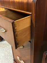 Load image into Gallery viewer, Vintage Art Deco Waterfall Vanity with Mirror &amp; Stool