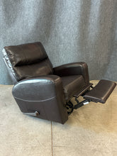 Load image into Gallery viewer, Contemporary Dark Brown Leather Swivel Glider Recliner