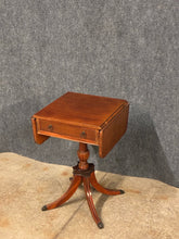 Load image into Gallery viewer, Mahogany Drop-Leaf Pedestal Lamp Table