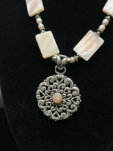 Load image into Gallery viewer, 3 Piece Sterling Silver Pearl Clip Pink Jewelry set