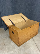 Load image into Gallery viewer, Antique Primitive Pine Storage Chest