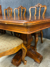 Load image into Gallery viewer, Ethan Allen Tuscan Double Pedestal Dining Set