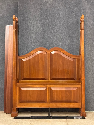 Queen Four-Poster Bed Frame in Cherry Finish