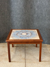 Load image into Gallery viewer, Mid-Century Teak and Ceramic Tile Side Table