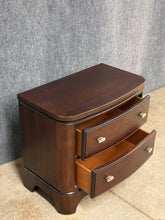 Load image into Gallery viewer, Dark Wood 2-Drawer Nightstand