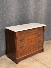 Load image into Gallery viewer, Antique Marble-Top Low Chest