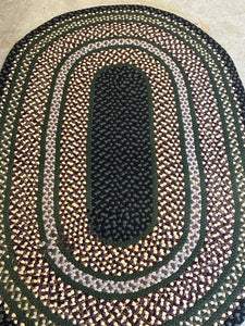 Oval Multicolored Braided Rug