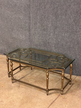 Load image into Gallery viewer, Ornate Metal &amp; Glass Coffee Table