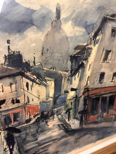 Load image into Gallery viewer, Rene-Maxime Choquet Original Watercolor - Framed Paris Cityscape