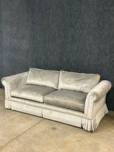 Load image into Gallery viewer, Traditional Rolled Arm Sofa in Light Neutral Upholstery