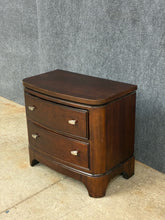 Load image into Gallery viewer, Dark Wood 2-Drawer Nightstand