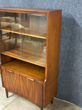 Load image into Gallery viewer, Mid-Century Modern Walnut Sliding Glass China Cabinet / Display Hutch