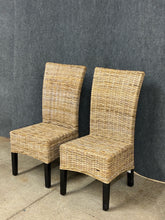 Load image into Gallery viewer, Pair of Woven Dining Chairs
