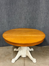 Load image into Gallery viewer, Vintage Oak Farmhouse Style Two Tone Pedestal Dining Table
