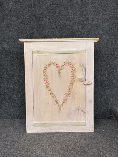 Hand-Painted Pine Wall Cabinet by Sheri Coco (1992)