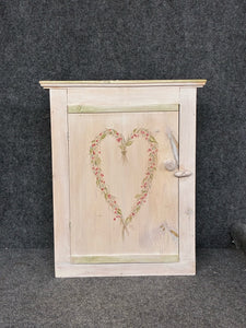 Hand-Painted Pine Wall Cabinet by Sheri Coco (1992)