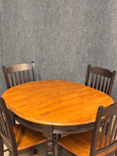 Load image into Gallery viewer, 2 Tone Dining Set with 4 Chairs + 2 Leaves