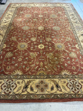 Load image into Gallery viewer, Traditional Floral Area Rug in Rust &amp; Ivory