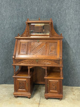 Load image into Gallery viewer, Victorian/Eastlake Style Walnut Secretary Desk with Mirror