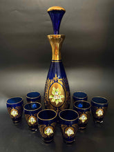 Load image into Gallery viewer, 10 Piece Glass Cobalt Beverage Set